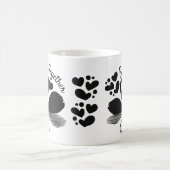 Couple Swan Silhouette Reflektion im Wasser Verwandlungstasse (Mittel)