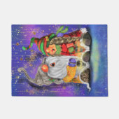 Couple Sweet Gnomes Singen Happy Christmas Song Fußmatte (Vorderseite)