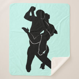 Couple Tango Dancers Sherpa Blanket - Anpassbar Sherpadecke