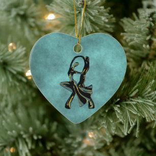 Couple Tanzen in der Nacht Keramik Ornament