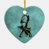 Couple Tanzen in der Nacht Keramik Ornament (Vorne)