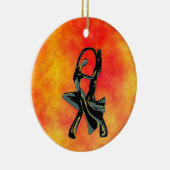 Couple Tanzen in der Nacht Keramik Ornament (Rechts)