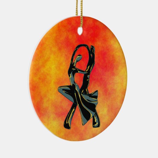 Couple Tanzen in der Nacht Keramik Ornament (Rechts)