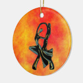 Couple Tanzen in der Nacht Keramik Ornament (Links)