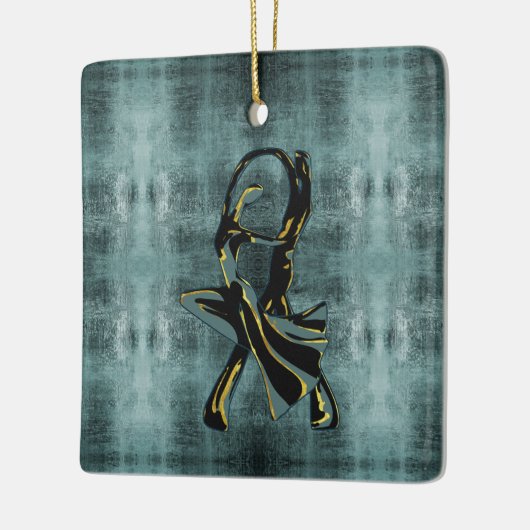 Couple Tanzen in der Nacht Keramikornament (Links)