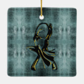 Couple Tanzen in der Nacht Keramikornament (Rückseite)