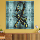 Couple Tanzen in der Nacht Leinwanddruck (Insitu (Wohnzimmer))