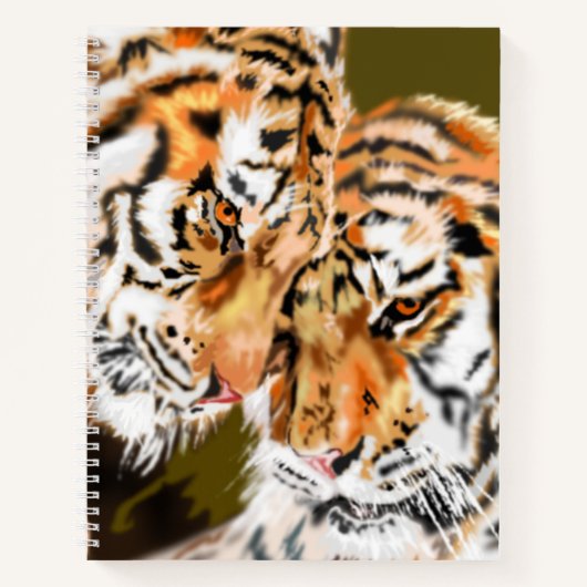 Couple Tiger-Notebook Notizblock (Vorderseite)