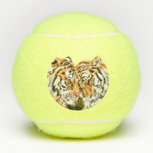 Couple Tiger Tennis Balls Tennisbälle