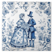 Couple Tiles in Rustic Blue Indigo Fliese (Vorderseite)