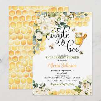 Couple to Bee Engagement Shower Invitation Einladung