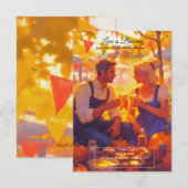 Couple Toasting Fall Invitation  Einladung (Vorne/Hinten)