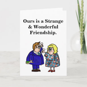 Couple Toasting your Friendship Grußkarte Feiertagskarte