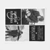 Couple True Love 2 Foto & Quote Fleecedecke (Vorderseite (Horizontal))