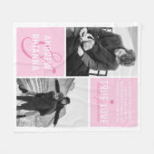 Couple True Love 2 Foto & Quote Fleecedecke (Vorderseite (Horizontal))