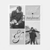 Couple True Love 2 Foto & Quote Fleecedecke (Vorderseite)