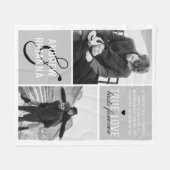 Couple True Love 2 Foto & Quote Fleecedecke (Vorderseite (Horizontal))