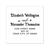 Couple Two Name Extravagant Heart"and" #1 Rücksend Permastempel (Design)