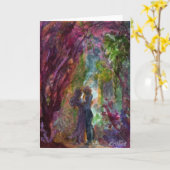"Couple under a Lila Tree." Grußkarte Karte (Gelbe Blume)