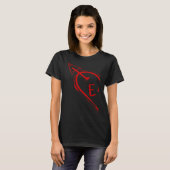 Couple Valentine Heart for Her E 2023 Happy Valent T-Shirt (Vorne ganz)