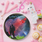 Couple Valentine Picnic Pappteller (Party)