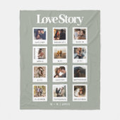 Couple Valentinstag Jubiläum Liebe Story Foto Fleecedecke (Vorderseite)