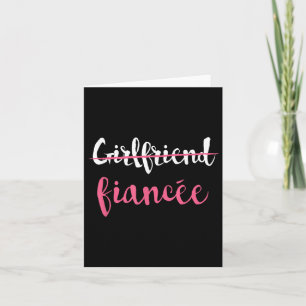 Couple Verlobung Just Verlobt Girlfriend Fiancer Karte