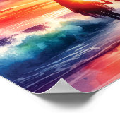 Couple Walking am Strand Poster (Ecke)