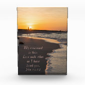 Couple Walking Beach bei Sunrise John 15 12 Fotoblock (Vorderseite)