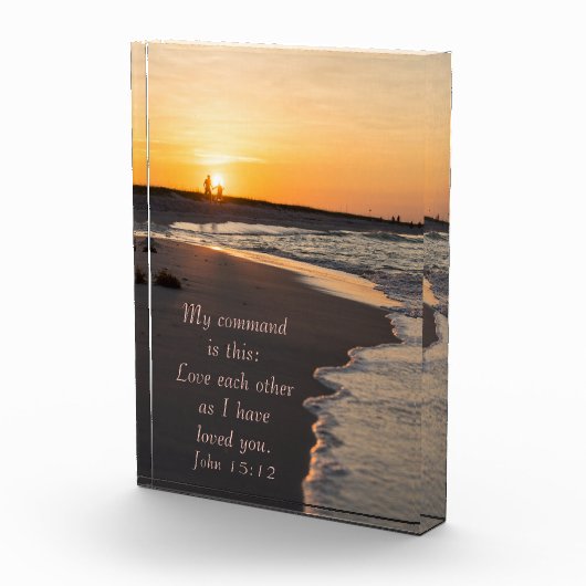 Couple Walking Beach bei Sunrise John 15 12 Fotoblock (Rechts)