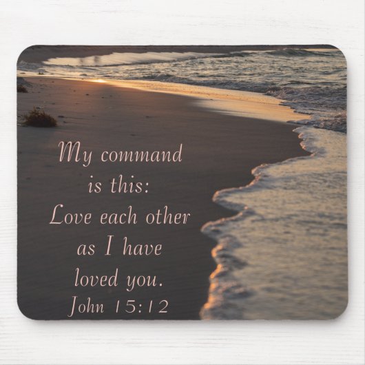 Couple Walking Beach bei Sunrise John 15 12 Mousepad (Vorne)