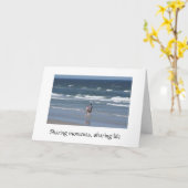 Couple Walks Ocean Beach Card Karte (Gelbe Blume)