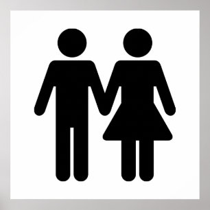 Couple WC Style - Black Poster