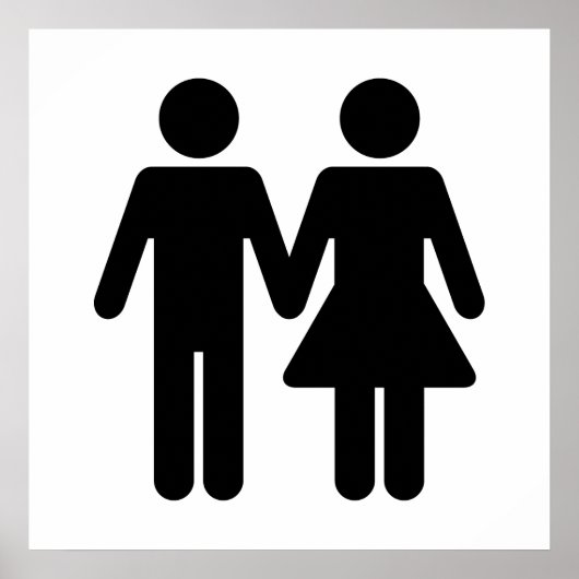 Couple WC Style - Schwarz Poster (Vorne)