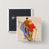 Couple Wearing Snowschuhe von McClelland Barclay Button (Vorne & Hinten)