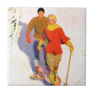 Couple Wearing Snowschuhe von McClelland Barclay Fliese