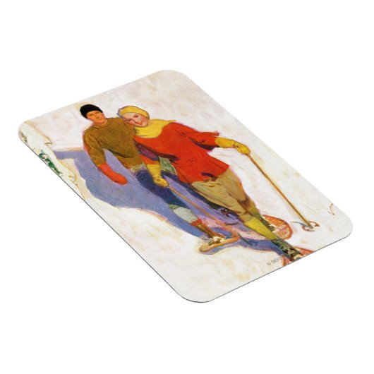 Couple Wearing Snowschuhe von McClelland Barclay Magnet (Rechte Seite)