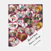 Couple Wedding Anniversary Foto Collage Fleecedecke (Vorderseite)