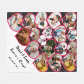 Couple Wedding Anniversary Foto Collage Fleecedecke (Vorderseite (Horizontal))