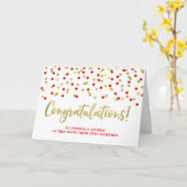 Couple Wedding Congratulations Gold Red Karte (Gelbe Blume)