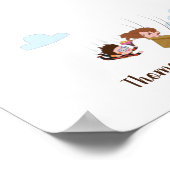 Couple Wedding Fingerprint Guest Book Poster (Ecke)