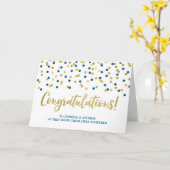 Couple Wedding Gratulationen Gold Blue Karte (Gelbe Blume)
