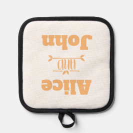 Couple Wedding Individuellen Namens Pot Holders Topflappen