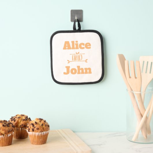 Couple Wedding Individuellen Namens Pot Holders Topflappen (Insitu (Hängend))
