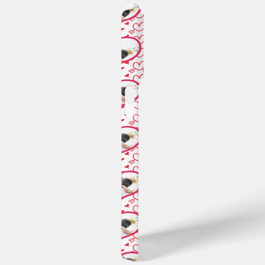 Couple Wedding Liebe 3 Foto Herzmuster Case-Mate iPhone Hülle (Rückseite / Rechts)