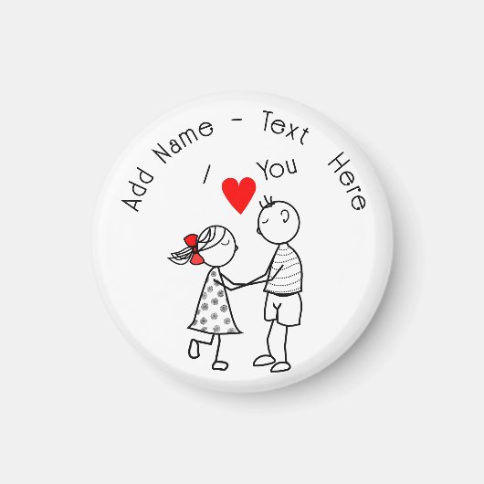 Couple Wedding Magnet und Individuelle Name - Ich  (Vorne)