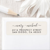 Couple Wedding Monogram Minimalistische Rücksendea (Insitu)