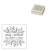 Couple Wedding Rücksendeadresse Elegant Minimalist Gummistempel (Stempel)
