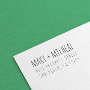 Couple Wedding Rücksendeadresse Elegant Minimalist Gummistempel
