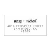 Couple Wedding Rücksendeadresse Elegant Minimalist Gummistempel (Prägung)